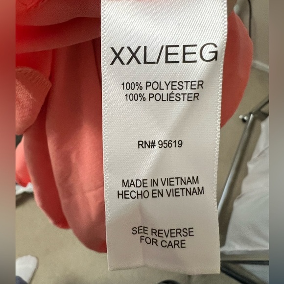 New NWT peach orange pink tank blouse work top shirt XXL‎ - Picture 6 of 7